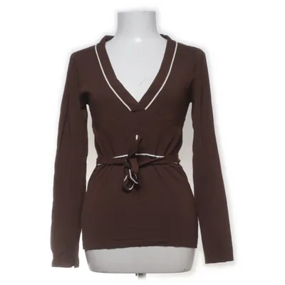 Blouse portefeuille (Marron, Blanc) de Jepsen Philbert
