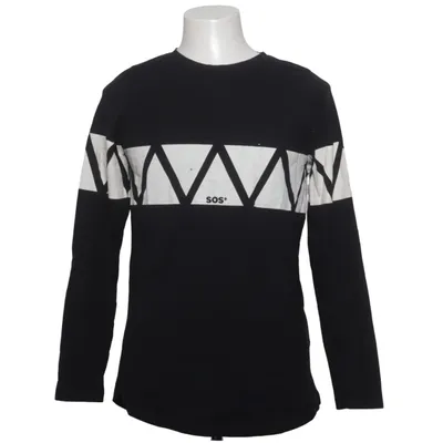 Langærmet t-shirt (Sort, Hvid) fra SOS Black Snow Bomuld