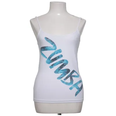 Débardeur de sport (Blanc, Bleu) de Zumba Wear Coton, Élasthane