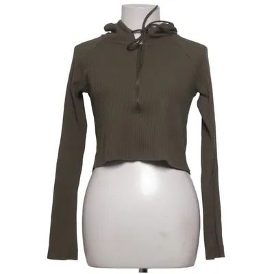 Hoodie (Green) from H&M Basic Cotton, Elastane, Polyester