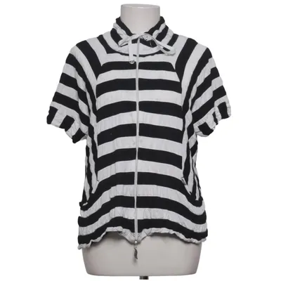 Korte mouwen capuchon sweater (Zwart, Wit) van Jórli Elastaan, Viscose
