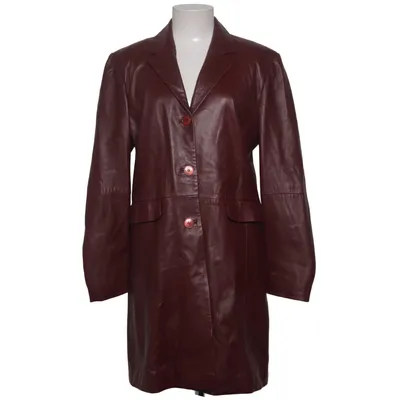 Ledermantel (Rot) von Per Me Acetat, Leder