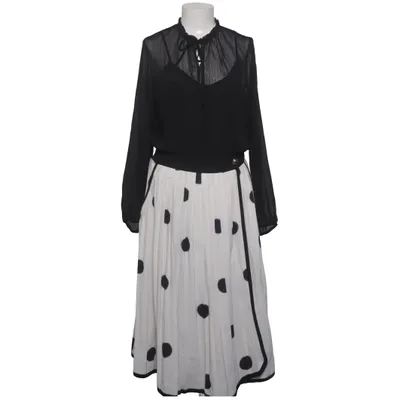 Wickelkleid (Schwarz, Weiß) von Polen Poe Acetat, Polyester, Viskose