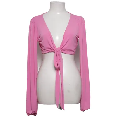 Slå-om bluse (Pink) fra NA-KD Elastan, Polyester