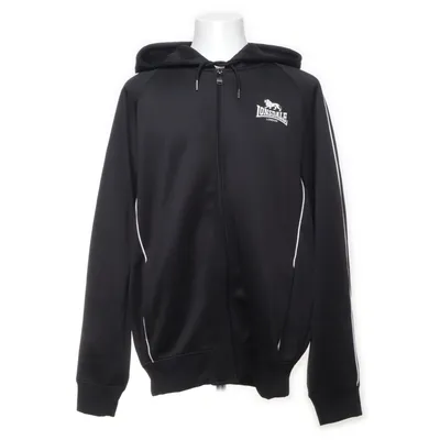 Sweat à capuche (Noir) de Lonsdale Élasthane, Polyester