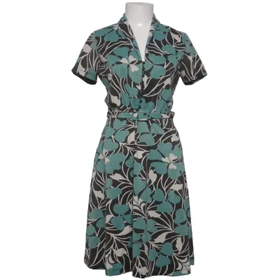 Skjortekjole (Grøn, Sort, Hvid) fra King Louie Elastan, Metallfiber, Polyamid, Viscose