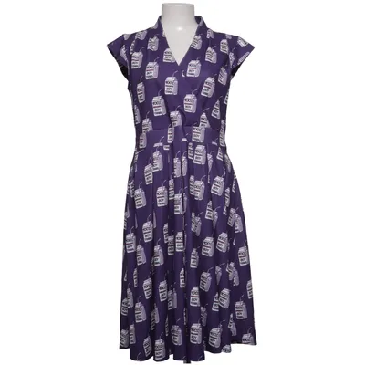 Jurk (Lila, Wit) van Lady Vintage Elastaan, Polyester