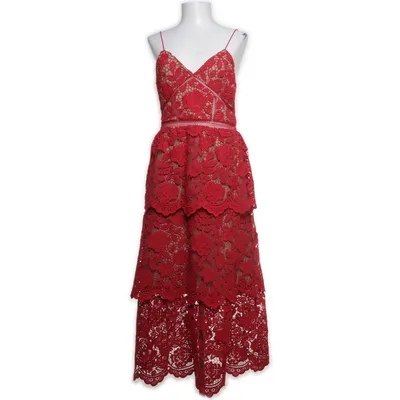 Jurk (Rood, Beige) van Self-Portrait Elastaan, Polyamide, Polyester