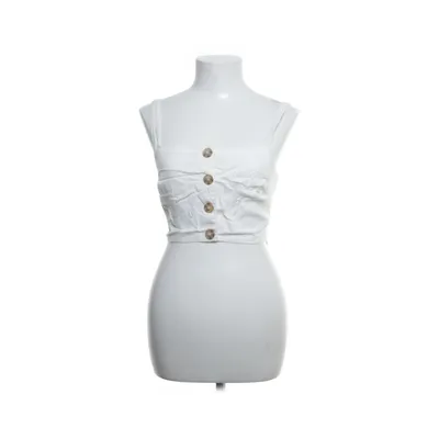 Crop top (White) from Urban Outfitters Linen, Viscose