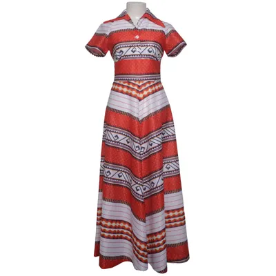 Långklänning (Röd, Vit, Flerfärgad) från Mackerness Polyester