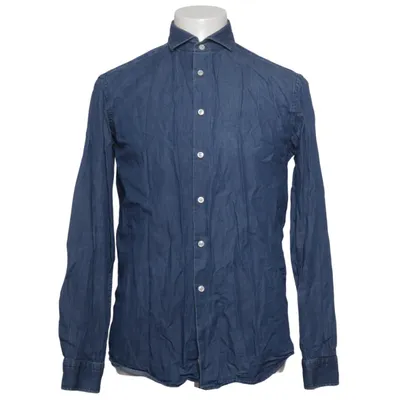 Denim shirt (Blue) from Pour Homme Cotton