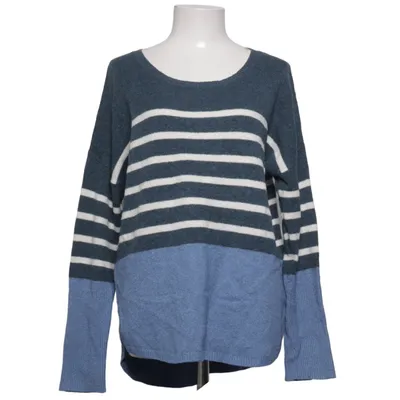 Sweater (Blue, White) from Christian Siriano Cotton, Elastane, Polyamide, Polyester