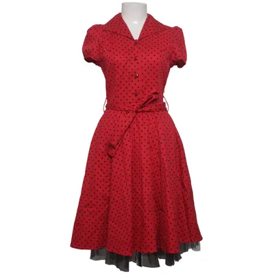 Robe (Rouge, Noir) de Hearts & Roses Coton, Élasthane