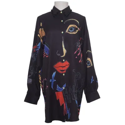 Shirt (Black, Multicolored) from Aikha Polyester