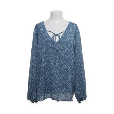 Blouse (Bleu, Blanc) de Shein Curve Polyester