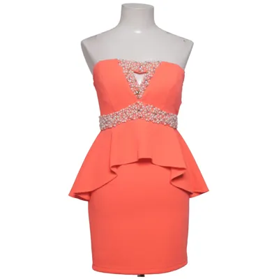 Robe de cocktail (Beads Coral Peplum Dress) de Oneness Élasthane, Polyester