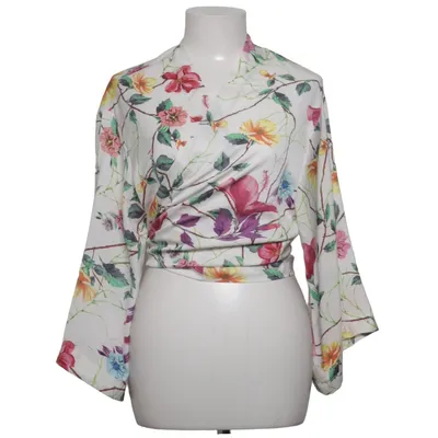 Wrap blouse (White, Multicolored) from Alcott Polyester