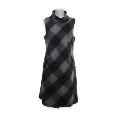 Dress (Black, Gray) from Flare Collection Polyester, Wool
