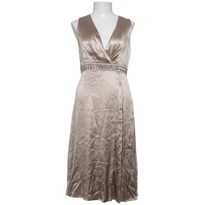 Jurk (Beige) van Un Deux Trois Elastaan, Polyester, Zijde