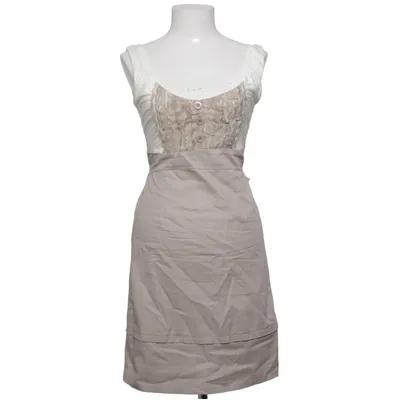 Jurk (Beige, Wit) van Madonna Katoen, Elastaan
