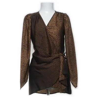 Wrap blouse (Brown, Black) from Souvenir