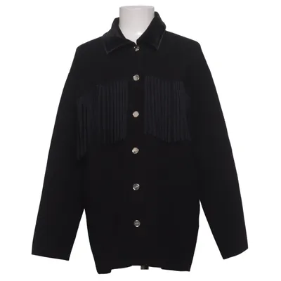 Cardigan (Black) from Sandro Elastane, Polyamide, Polyester, Viscose