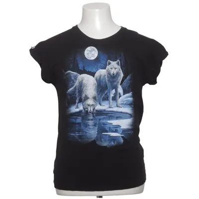 T-shirt (Zwart) van Spiral Katoen