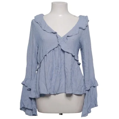 Bluse (Blå, Hvid) fra American Eagle Outfitters Viscose