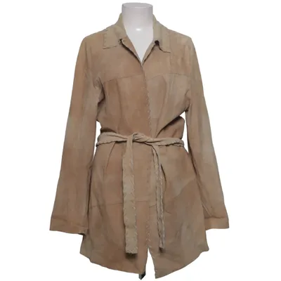 Læderfrakke (Beige) fra Luisa Cerano Læder