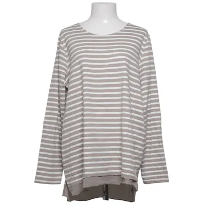 Long sleeve T-shirt (Beige, White) from Gina Benotti Cotton, Polyester
