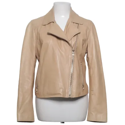 Bikerjakke (Beige) fra Massimo Dutti Læder