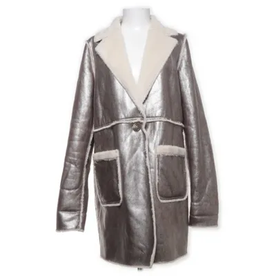 Shearlingjacka (Silverfärgad, Vit) från Geox Polyamid, Polyester