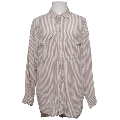 Chemise (Beige, Blanc) de Ebba Jensen Soie