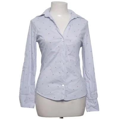 Shirt (Blue, White) from Zara Cotton, Elastane, Polyamide