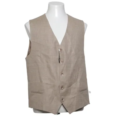 Jakkesætsvest (Beige) fra Cavaliere Linned, Viscose, Uld