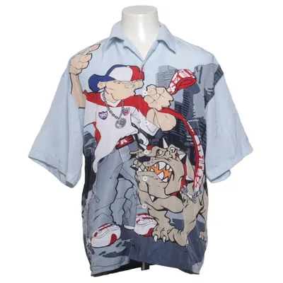 Chemise à manches courtes (Bleu, Multicolore) de EuroModa Polyester, Soie