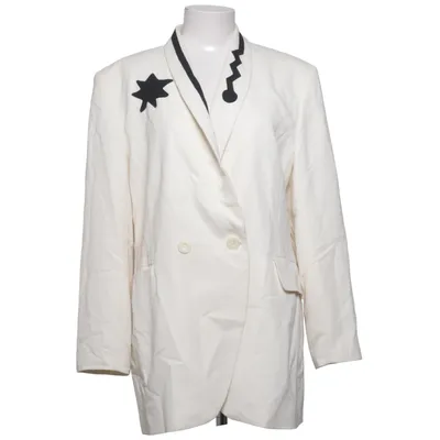 Blazer (Blanc) de Crisca Soie, Viscose