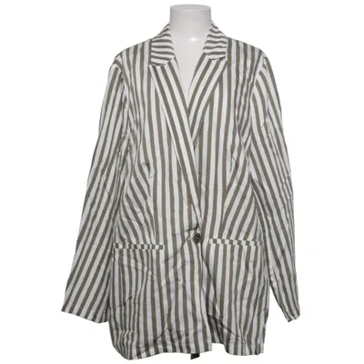 Blazer (Grøn, Hvid) fra Samoon Polyamid, Viscose