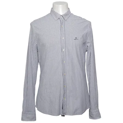 Chemise (Blanc, Bleu) de GANT Coton, Polyester