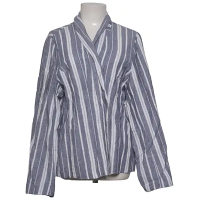 Blazer (Blauw, Wit) van Capture Katoen, Linnen