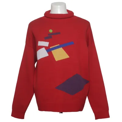 Pull-over (Rouge, Multicolore) de Gosha Rubchinskiy Acrylique, Laine