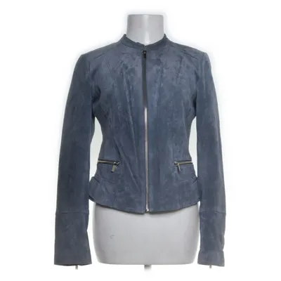 Leather jacket (Blue) from VILA Clothes Suede, Polyester