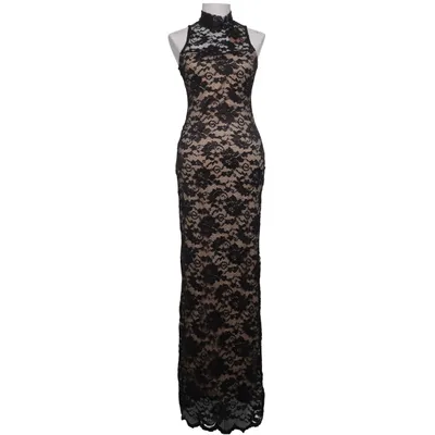 Halterneck dress (Black, Beige) from Boohoo Elastane, Polyester