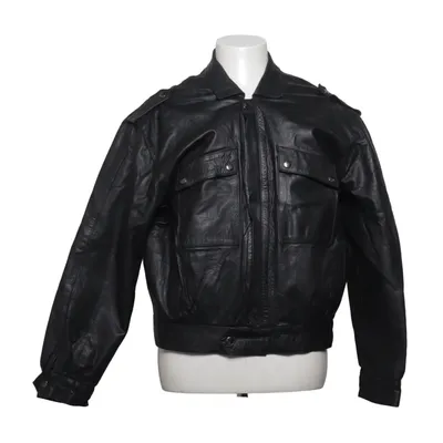 Läderjacka (Svart) Skinn, Polyester