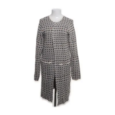 Cardigan (White, Multicolored) from Laura Torelli Collection Acrylic, Metallic fiber, Polyester