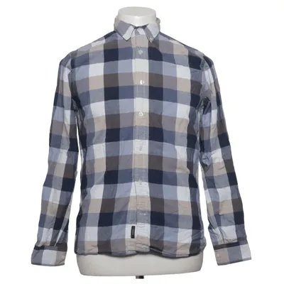 Flanellen overhemd (Blauw, Wit, Beige) van Blueprint Katoen