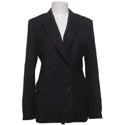 Blazer (Noir) de H&M Studio Élasthane, Viscose, Laine
