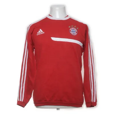 Collegetröja (Röd, Vit) från Adidas Bomull, Polyester