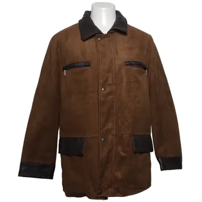 Jacket (Brown) from AC Acrylic, Leather, Polyester