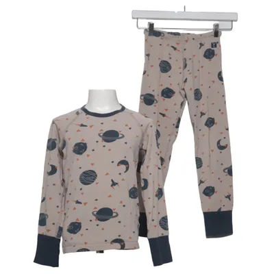 Pyjamas (Beige, Blå, Orange) från Polarn O. Pyret Elastan, Ekologisk bomull